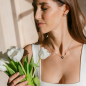 Preview: Eleganter Perlenohrring (Creolen) weiß BILD 2
